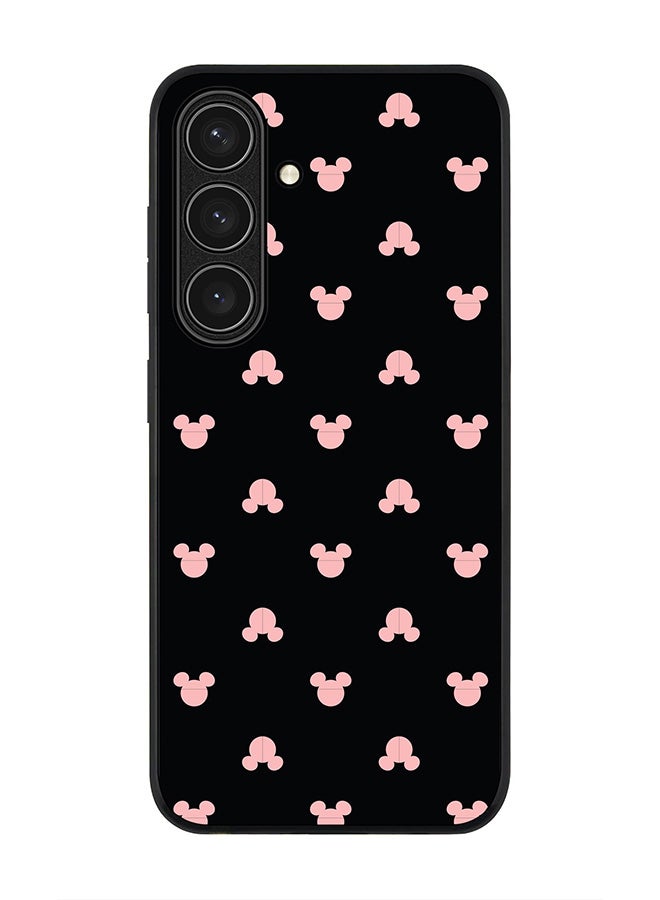 Stylizedd Rugged Black edge case for Samsung Galaxy S24 FE, Slim fit Soft Case Flexible Rubber Edges Anti Drop TPU Gel Thin Cover -  Mickey Print - Image 1