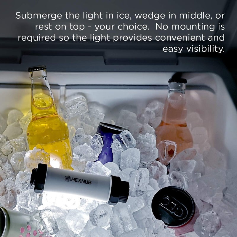 HEXNUB Cooler Box Light, Waterproof, Rechargeable LED Light Compatible with YETI, RTIC, ORCA, Ninja, Igloo, Coleman Ice Chest, Magnetic Base, Great for Outdoor Events, Camping Fishing Hunting Boating - Image 5