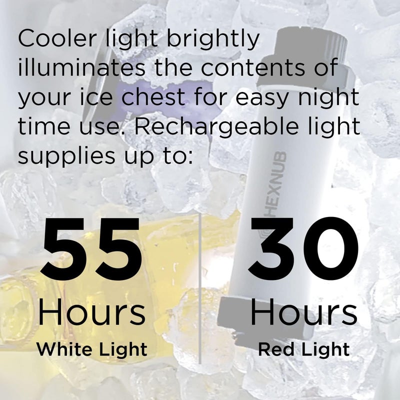 HEXNUB Cooler Box Light, Waterproof, Rechargeable LED Light Compatible with YETI, RTIC, ORCA, Ninja, Igloo, Coleman Ice Chest, Magnetic Base, Great for Outdoor Events, Camping Fishing Hunting Boating - Image 4