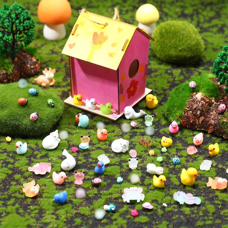 Barydat 800 Pcs Mini Resin Animals Figures Bulk Miniature Garden Accessories for Pranks Hide Party Gift Duck Tiny Resin for Crafts Micro Landscape Plant Pots(Classic) - Image 2