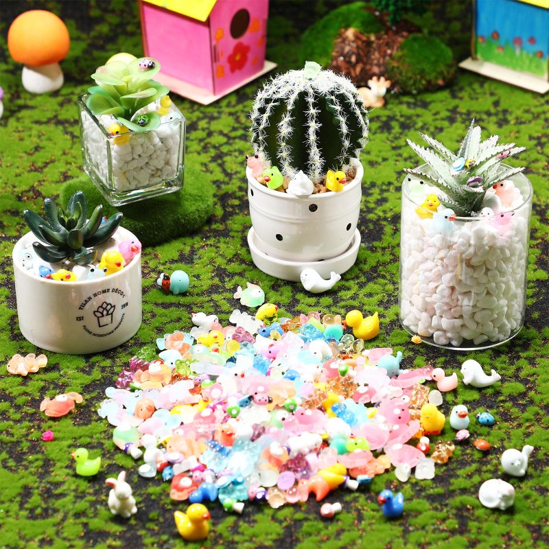 Barydat 800 Pcs Mini Resin Animals Figures Bulk Miniature Garden Accessories for Pranks Hide Party Gift Duck Tiny Resin for Crafts Micro Landscape Plant Pots(Classic) - Image 5