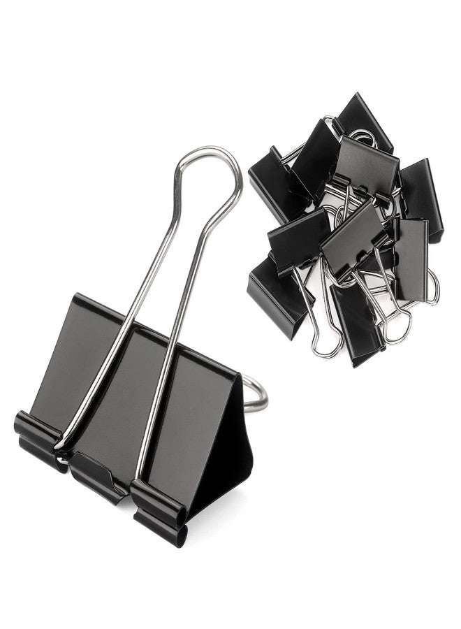 ZZTX Binder Clips Paper Clamps Clips for Office, Black, 1.3 Inches, 36 Pack - Image 1