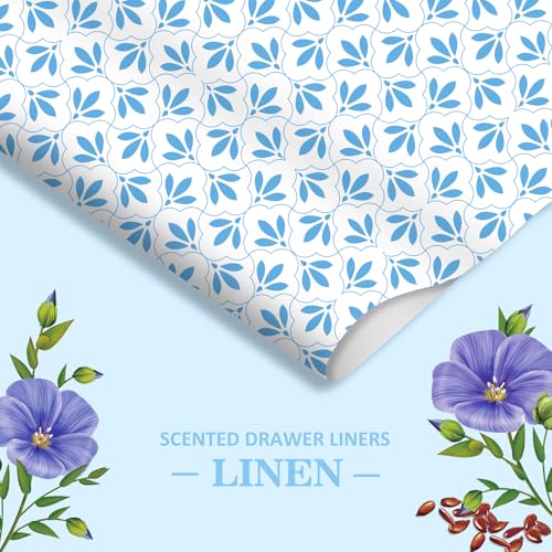 SCENTORINI 15 Sheets Drawer Liners for Dresser, Linen Scented Drawer Liners, Drawer Paper Liner 14.3x19.5 Inch, for Fragrant Drawer Liners for Home Shelf Closet - Image 4
