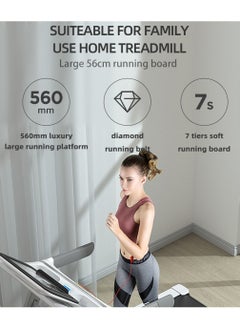 Other Manufacturer Automatic Motorized Treadmill Electric Foldable Treadmill for Home Use Walking & Running Machine - Large 10.1 inches Touchscreen Display with Wifi - Speed 0.8-12 KM/hr  - Image 4