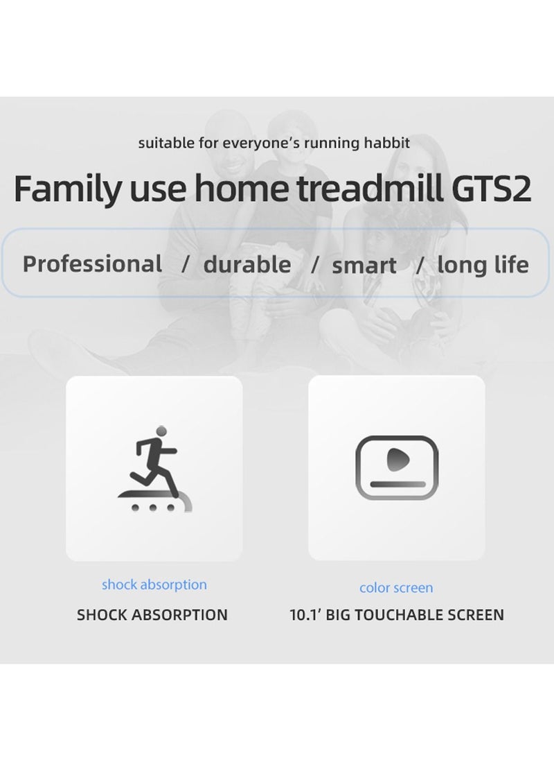 Other Manufacturer - Automatic Motorized Treadmill Electric Foldable Treadmill for Home Use Walking & Running Machine - Large 10.1 inches Touchscreen Display with Wifi - Speed 0.8-12 KM/hr - Image 1