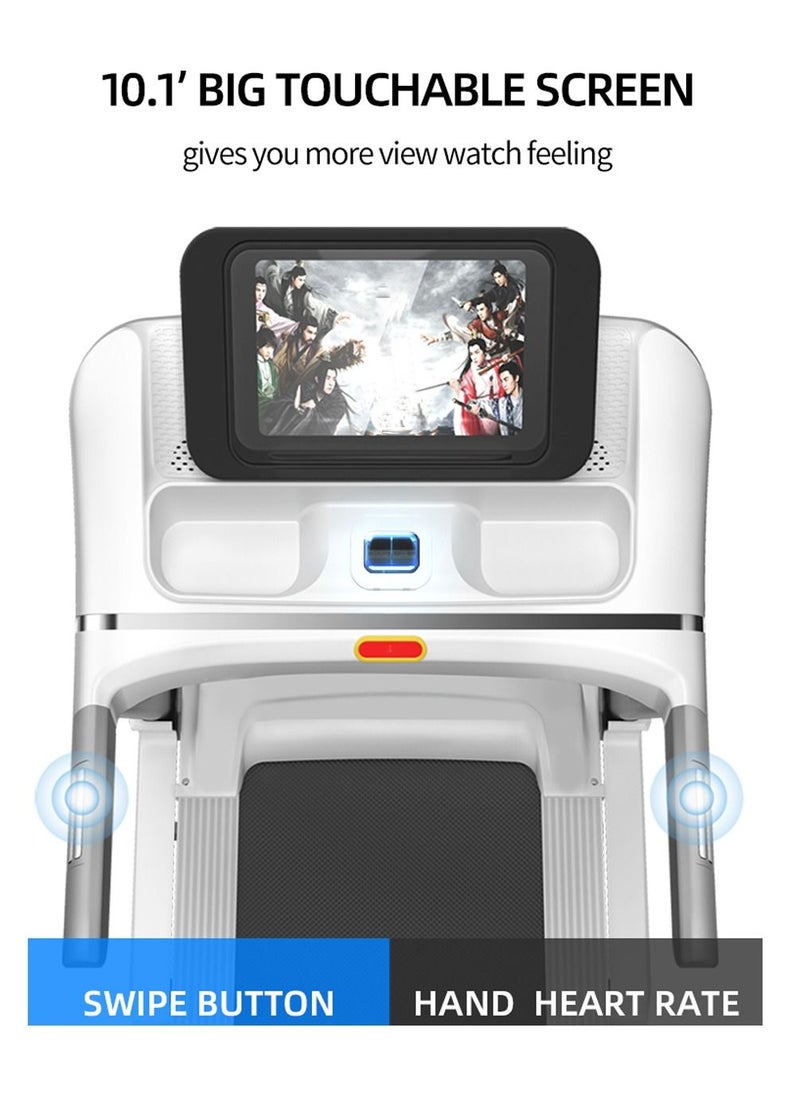 Other Manufacturer - Automatic Motorized Treadmill Electric Foldable Treadmill for Home Use Walking & Running Machine - Large 10.1 inches Touchscreen Display with Wifi - Speed 0.8-12 KM/hr - Image 1