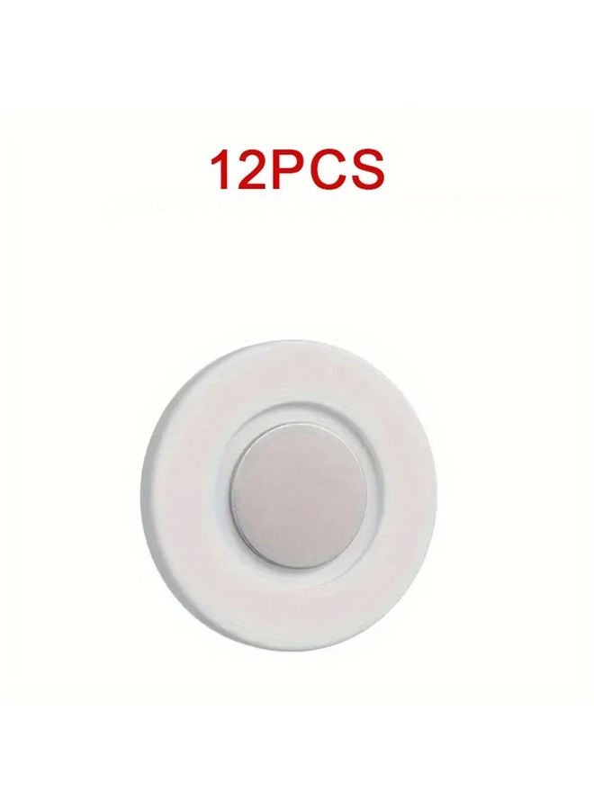 12pcs Brushed Magnetic Wall Bracket Multi Purpose Easy Install Magnetic Storage Hook - Image 1