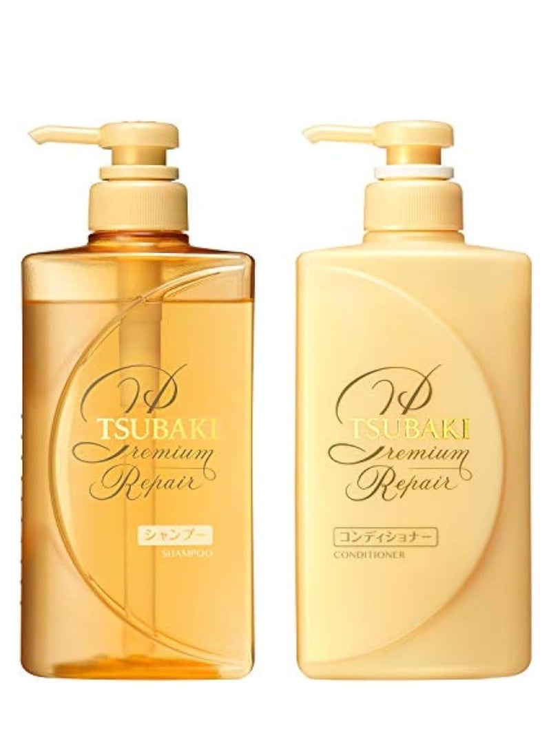 TSUBAKI Premium Moisturizing Glossy Hair Repair Set ,Shampoo 450 ml, Conditioner 450 mL - Image 3