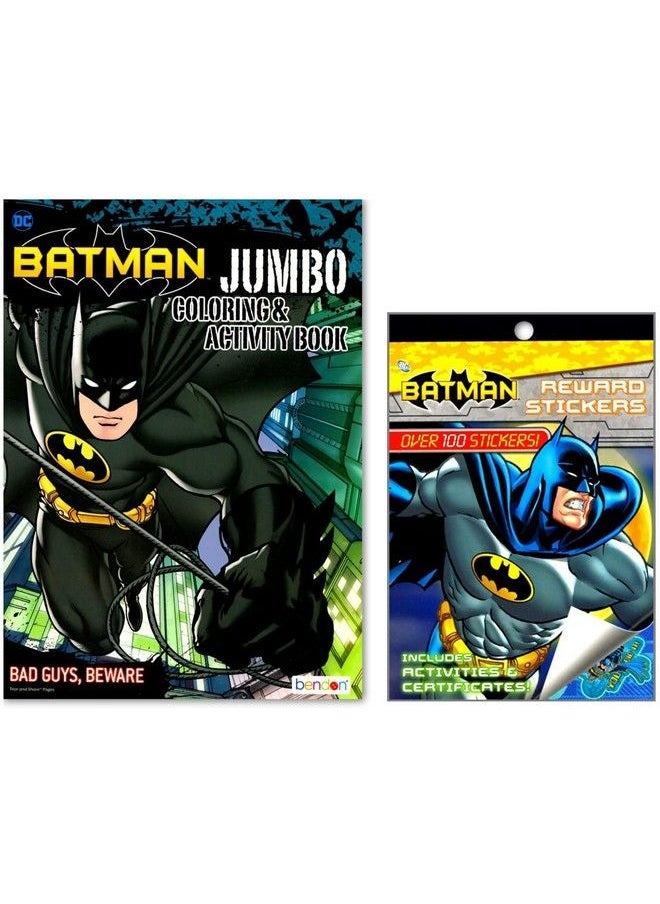 Batman Coloring Stickers Books Set With Reward Stickers Coloring Pages Games And Activities Bundle Includes Separately Licensed Gww Stickers  - Image 3