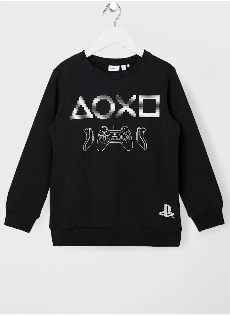 NAME IT Kids Playstation Long Sleeve Sweatshirt