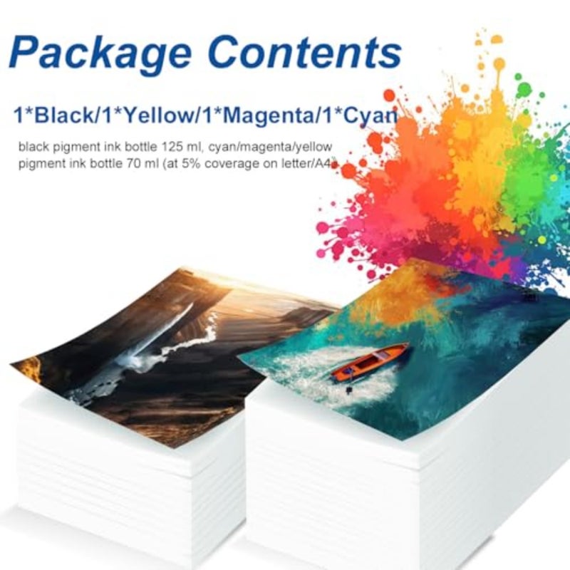 HP DeskJet GT 419/410/319 GT 5822/5820/5810 printer bottle ink replacement: plastic, black/cyan/magenta/yellow, high-capacity refillable - Image 3