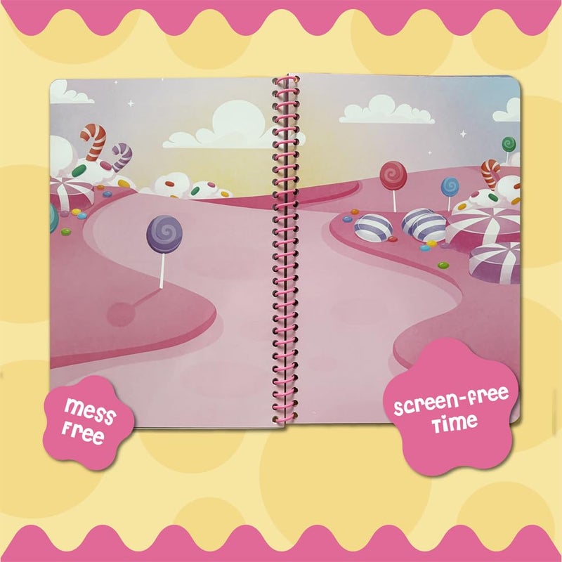 DINO MINI Stick4Ever Jelly Sticker Book - for Kids - Waterproof, Easy to Clean Reusable Sticker Book for Toddlers- Reusable Road Trip Activities for Kids - Stocking Stuffers for Toddlers (Wonderland) - Image 3