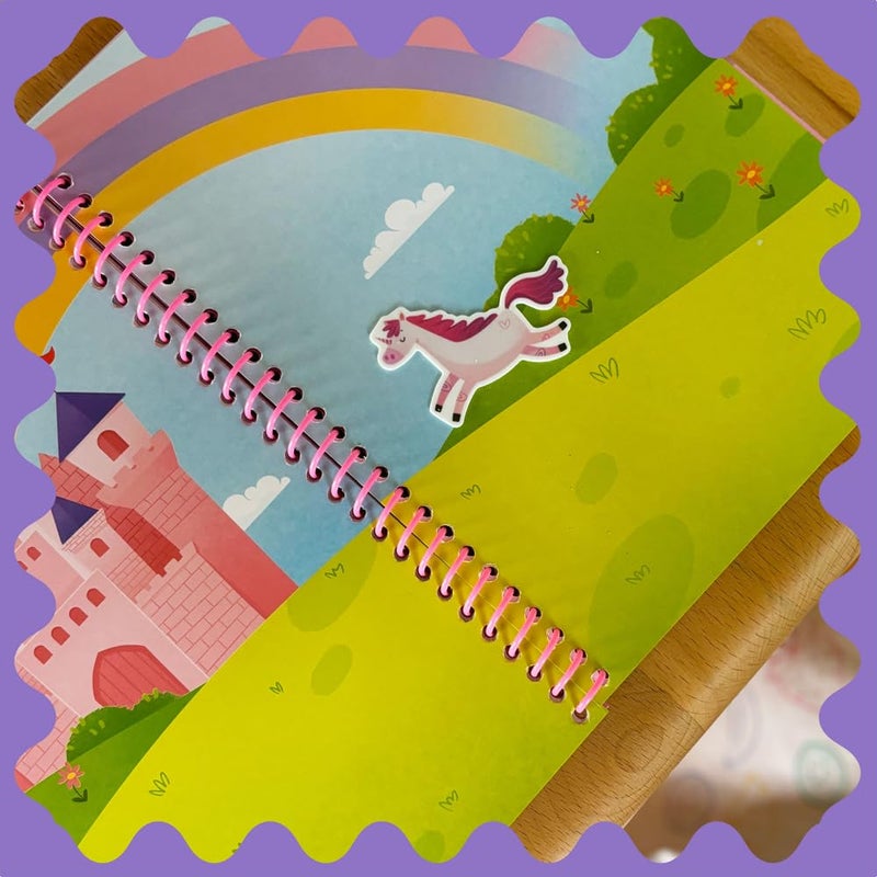 DINO MINI Stick4Ever Jelly Sticker Book - for Kids - Waterproof, Easy to Clean Reusable Sticker Book for Toddlers- Reusable Road Trip Activities for Kids - Stocking Stuffers for Toddlers (Wonderland) - Image 5