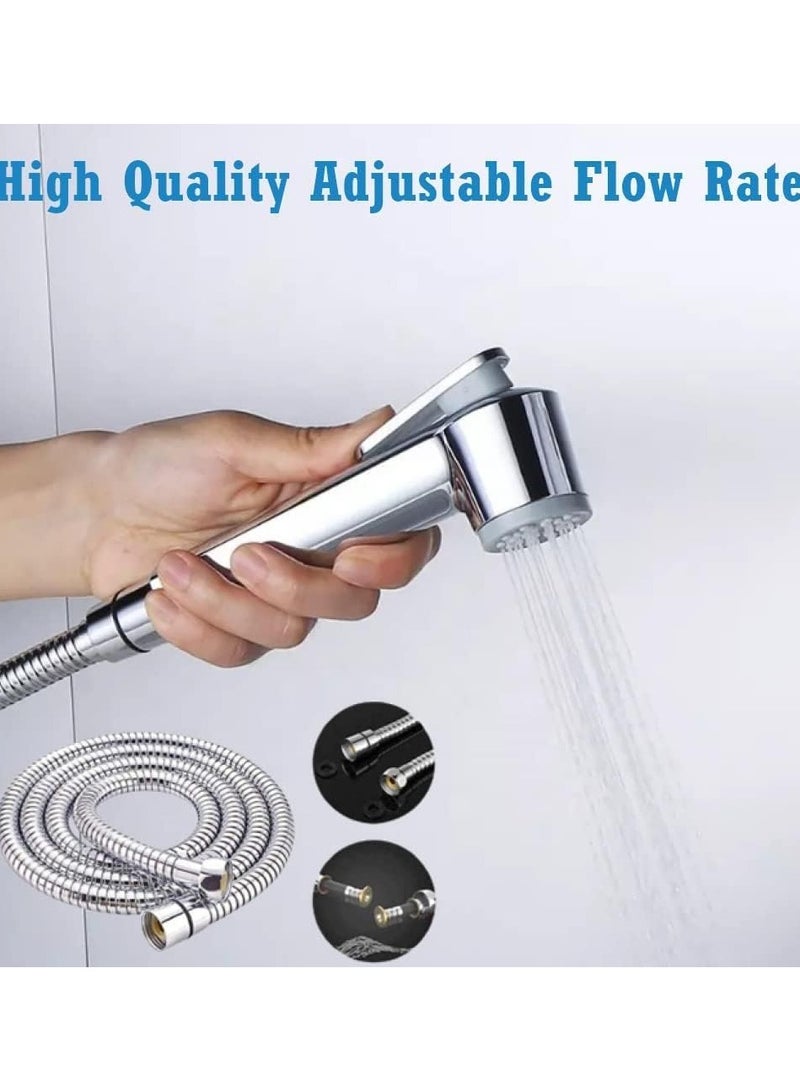 Bidet Sprayer Set for Toilet - Handheld Toilet Bidet Sprayer with Premium Stainless Steel Hose for Bathroom - 3 Adjustable Water Pressure Modes with Flow Regulators - Image 2