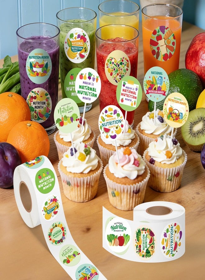 A1diee National Nutrition Month Stickers - 1000Pcs Colorful Healthy Vegetables and Fruits Food National Nutrition Month Decals for Teachers Student School Laptop Guitar Luggage Party Gifts, 16 Dsigns - Image 4