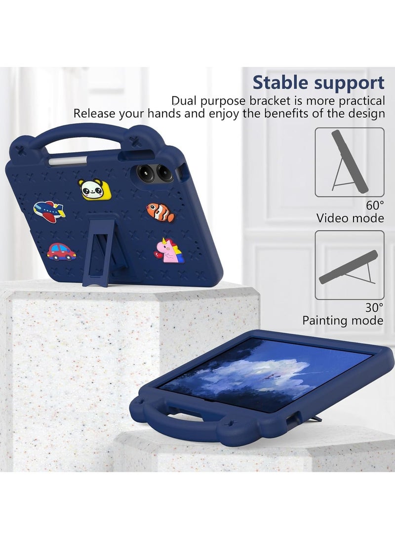 VKL Kids Case for Redmi Pad Pro (12.1 inch), Heavy Duty EVA Foam Shockproof Cover Kids Proof Case with Stand (Dark Navy) - Image 5