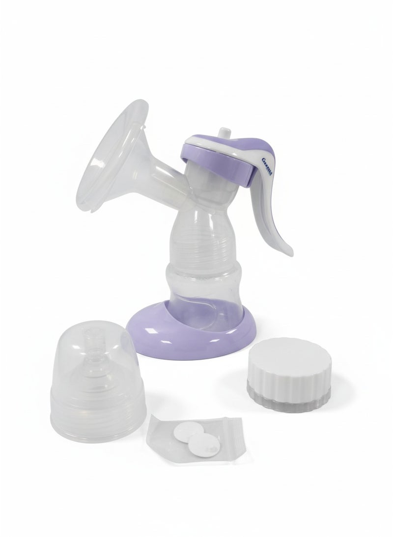  جرانزيا Granzia Manual Breast Pump – مضخة ثدي يدوية مريحة وآمنة مع وسادة سيليكون ناعمة، نظام مانع للارتجاع وزجاجة 120 مل لراحة الأم وتغذية صحية للطفل. - Image 4