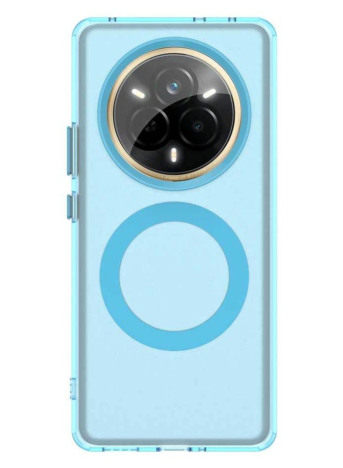Clear Case Compatible with Realme 14 Pro+ 5G, Compatible with Mag-Safe, Shockproof High-Grade Protection, Yellowing Resistant, Magnetic Classic Hybrid Case