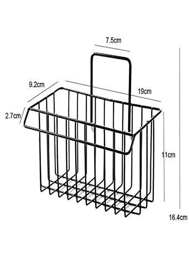 Zomoza Kitchen Hanging Basket Sponge Holder Drain Storage Rack Organizer Bathroom Dishcloth Shelf Sponge Brush Soap Sink Caddy Hanger Adhesive - Image 4