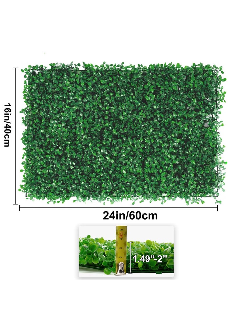 HOME TASTE TOMSUN 10 Pcs Artificial Faux Hedges Panels Topiary Fern Grass and Plastic Turf Wall Plants Wall Grass Decoration for Indoor and Outdoor Home Decor  - Image 2