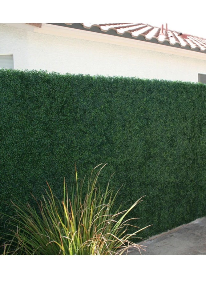 HOME TASTE TOMSUN 10 Pcs Artificial Faux Hedges Panels Topiary Fern Grass and Plastic Turf Wall Plants Wall Grass Decoration for Indoor and Outdoor Home Decor  - Image 4
