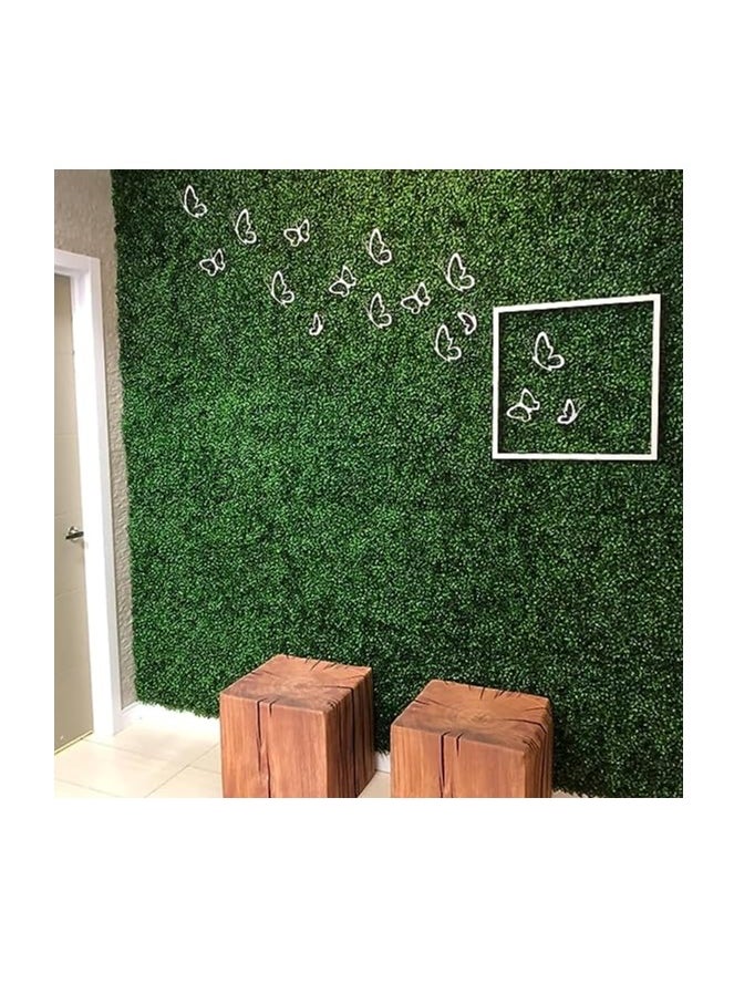 HOME TASTE TOMSUN 10 Pcs Artificial Faux Hedges Panels Topiary Fern Grass and Plastic Turf Wall Plants Wall Grass Decoration for Indoor and Outdoor Home Decor  - Image 5