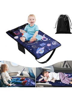 XICEN Kids Toddler Airplane Travel Bed, Breathable Airplane Seat Extender Footrest, Colorful Starry Sky Flight Sleeping Bed Hammock, Baby Travel Essentials with Storage Bag  - Image 1