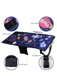 XICEN Kids Toddler Airplane Travel Bed, Breathable Airplane Seat Extender Footrest, Colorful Starry Sky Flight Sleeping Bed Hammock, Baby Travel Essentials with Storage Bag  - Image 2