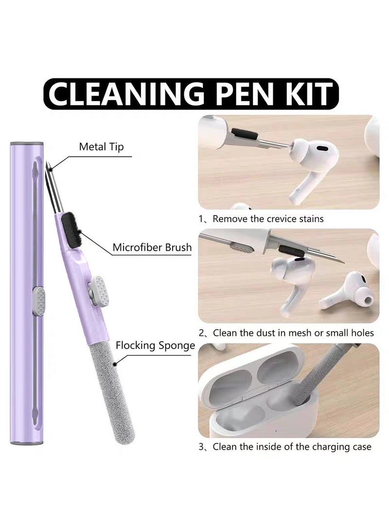 Silicone case for AirPods Pro 3, with detergent kit, women's and men's keychain, suitable for third-generation case gift sports lanyard (purple) - Image 4