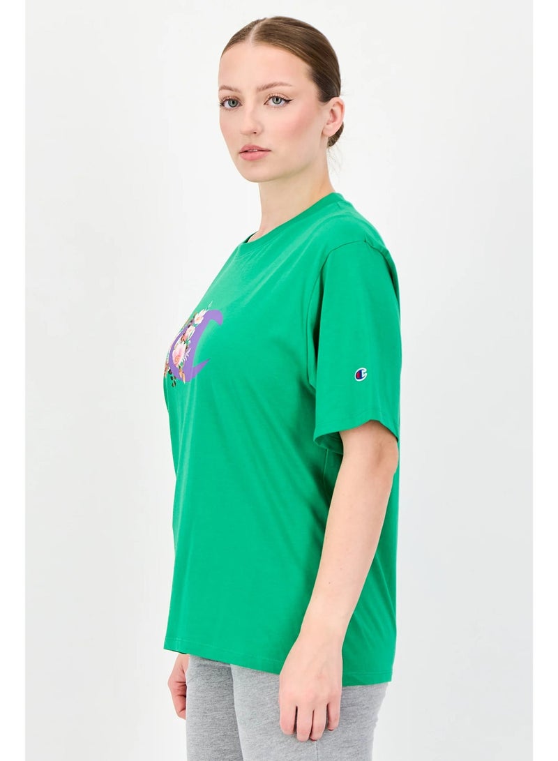 Champion Women Sportswear Fit Short Sleeve Outdoor T-Shirt, Green - Image 2