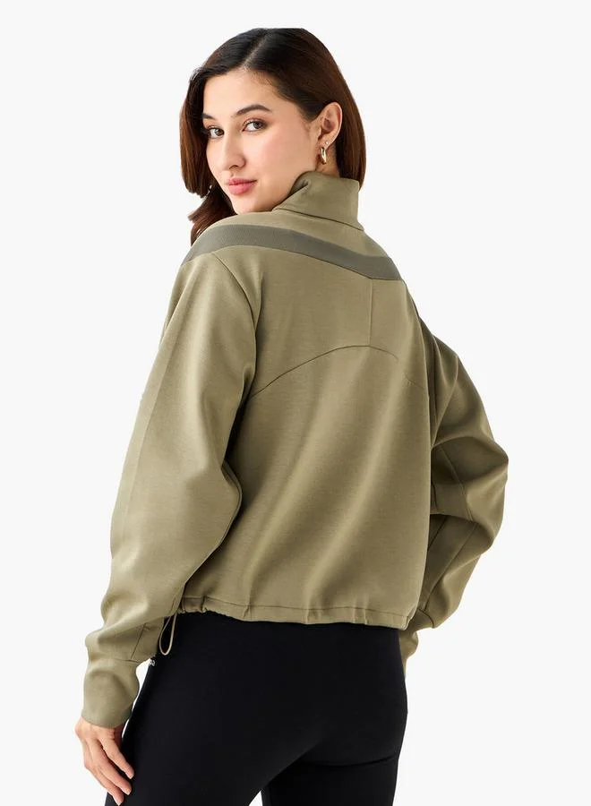 Kappa GREEN Kappa Women Cropped Soft Touch Sweatshirt for Women | Best Price UAE