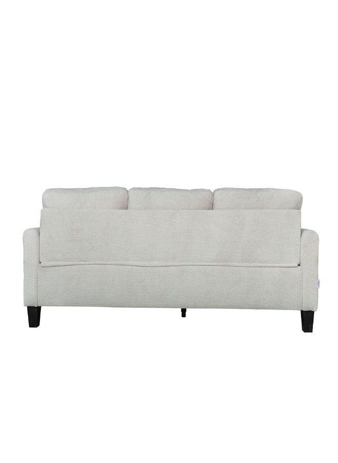 DANUBE HOME Gamorah 3 Seater Fabric Sofa Modern Design Three Seat Sofas Comfortable Living Room Furniture L188.5Xw85Xh94Cm - Beige  - Image 3