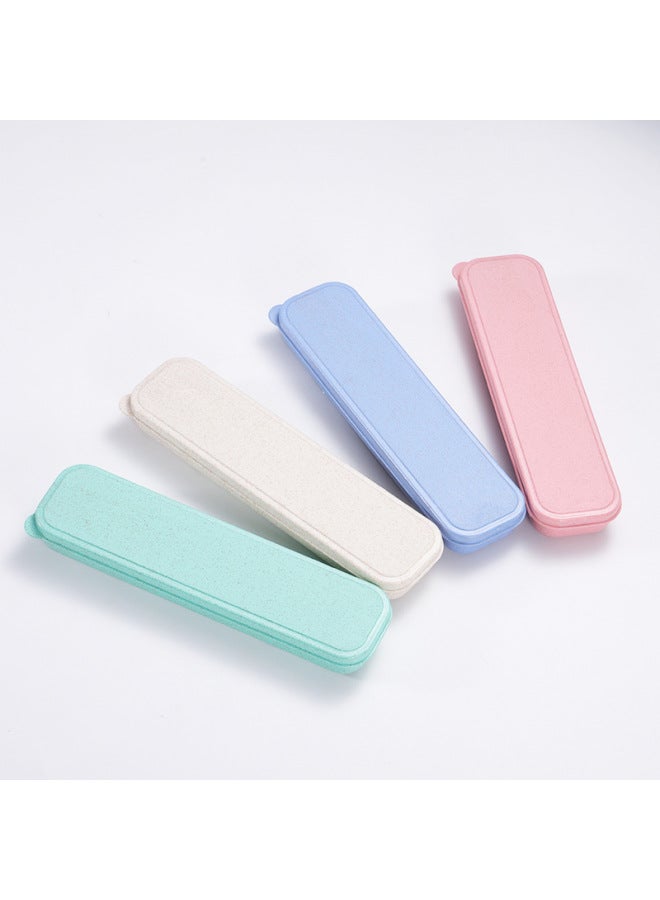Eco-Friendly Wheat Straw Tableware Set With Straw UV Coating Logo Customization Available For Sustainable Dining Experience-Specifications:Large Flip Pink  - Image 4