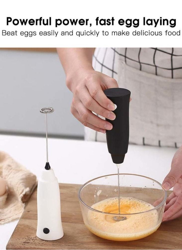 Generic Coffee Frother Handheld Battery Operated Milkshake Mixer Drink Mixer for Coffee Cappuccino Hot Chocolate Egg Whisk  - Image 2