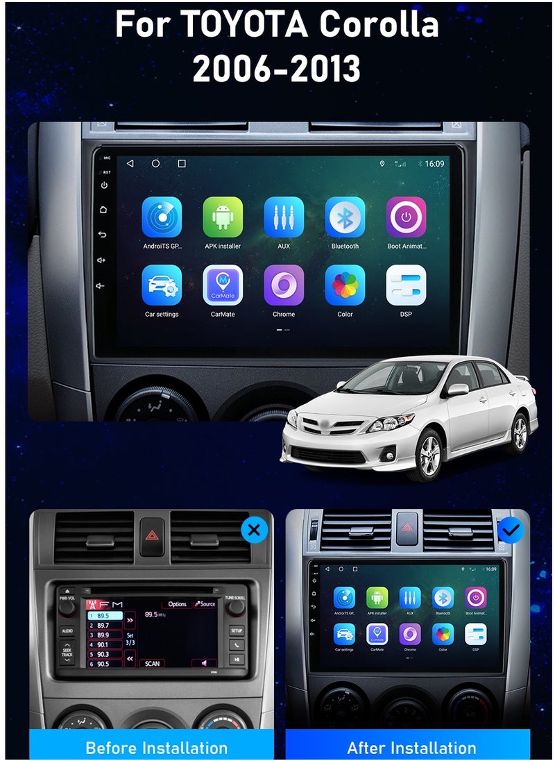 RAYMOS Toyota Corolla Car Stereo Android Screen 2006-2012 4GB RAM Support Apple Carplay Android Auto Wireless Bluetooth USB Support Offline-Online Maps Radio Full HD IPS Touch Screen  - Image 3