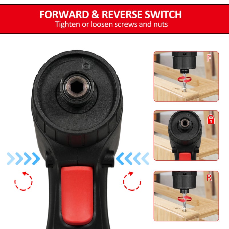 Cordless Electric Screwdriver: UK Plug, Brushless Motor With 55Nm Torque, Full Metal Gear Bearings - Multi Torque & Two-Speed Adjustment, Ergonomic Anti-Slip Handle for Household Use - Image 3