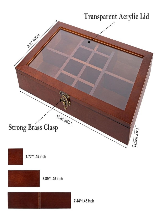 Mooncraftlogy Adjustable Rock Display Case, Crystal Collection Box with Shelves, Wood Witchy Stones Organizer Storage,Gem Holder with Lid for Seashell, Collectibles, Wiccan Gift (Brown) - Image 4