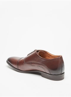 DUCHINI Men's Solid Lace-Up Derby Shoes  - Image 3