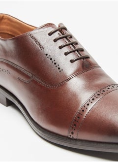 DUCHINI Men's Solid Lace-Up Derby Shoes  - Image 4