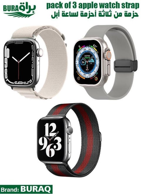 Apple Watch Band Strap For Apple Watch Ultra 2/Ultra 49mm, Series 10 46mm, 9/8/7 45mm, SE2/SE/6/5/4 44mm, 3/2/1 42mm