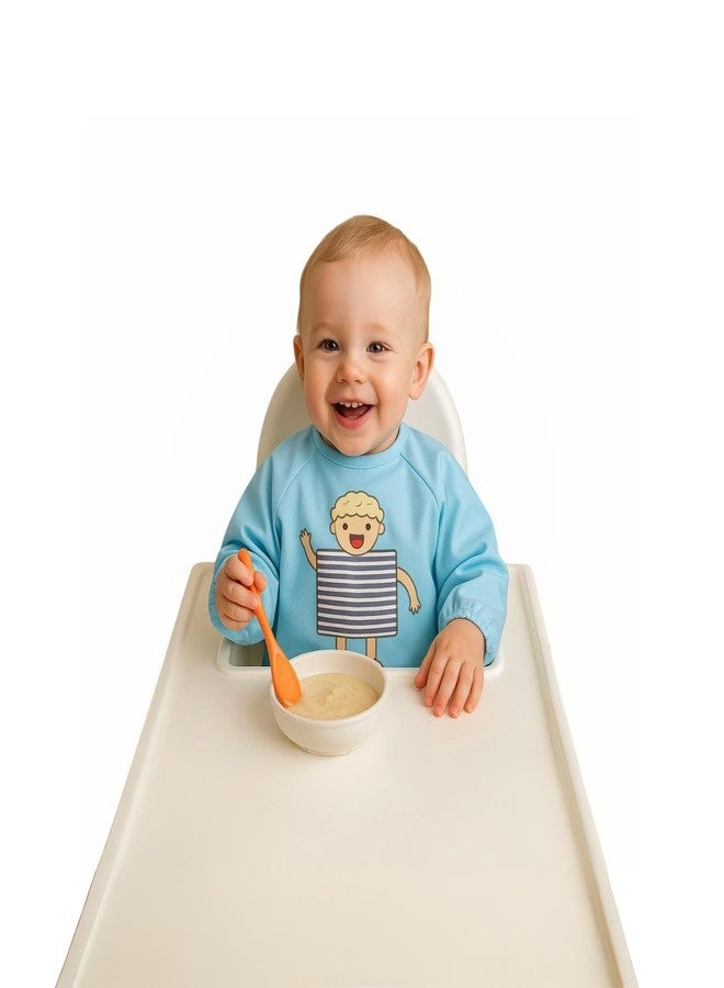 Adhigams Full Sleeve Baby Bib | Full Body Feeding Bib for Baby Girls & Boys | Soft Cotton, Fast-Dry, Spill-Resistant Apron for 6 to 24 Months (Pack of 1) - Image 1