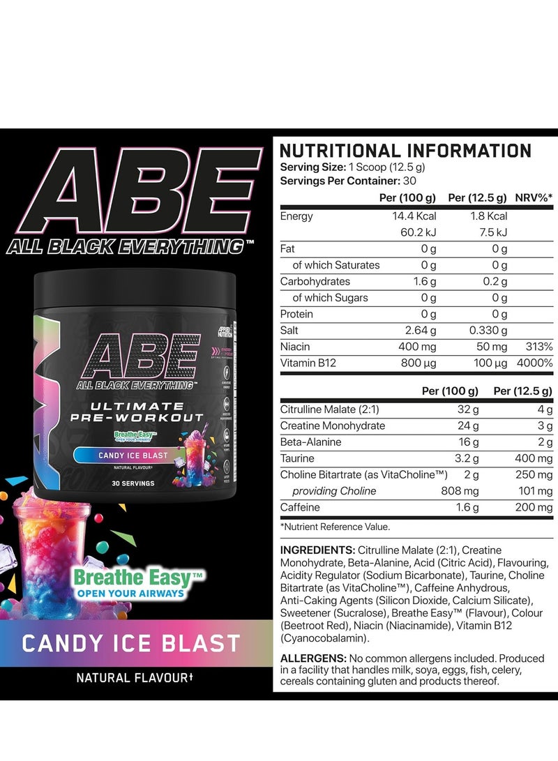Applied Nutrition ABE Energy Powder – Candy Ice Blast Flavor – 30 Servings to Enhance Performance and Focus - Image 3