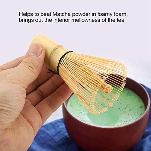 Raguso Matcha Green Tea Whisk Chasen Preparing Japanese Matcha Stirrer Mixer Powder Brush Tool Japanese for Tea Ceremony Tea Drinking(L) - Image 2