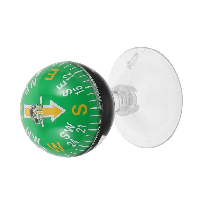 Black Plastic Dashboard Compass with Suction Cup 38mm for Car Boat Marine Navigation - Image 2