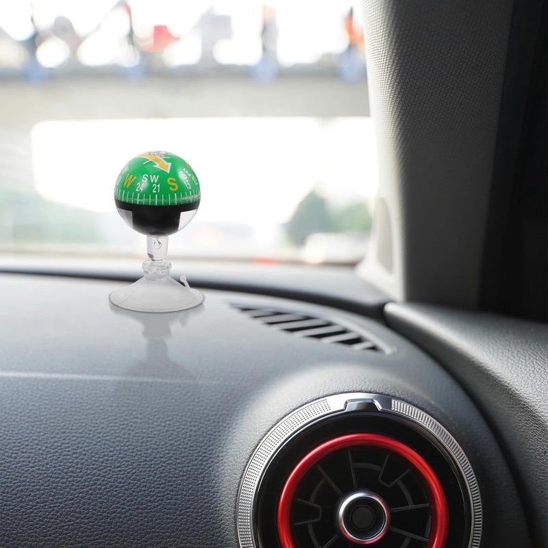 Black Plastic Dashboard Compass with Suction Cup 38mm for Car Boat Marine Navigation - Image 5