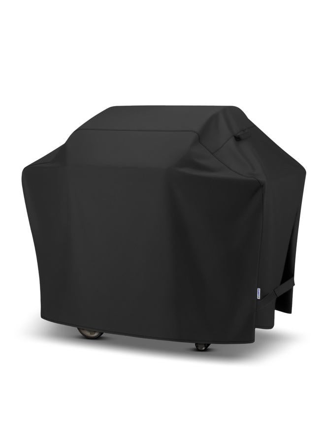 SunPatio Gas Grill Cover 60 Inch, Outdoor Heavy Duty Waterproof Barbecue Grill Cover, UV and Fade Resistant, All Weather Protection Compatible for Weber Charbroil Brinkmann Grills and More, Black - Image 1