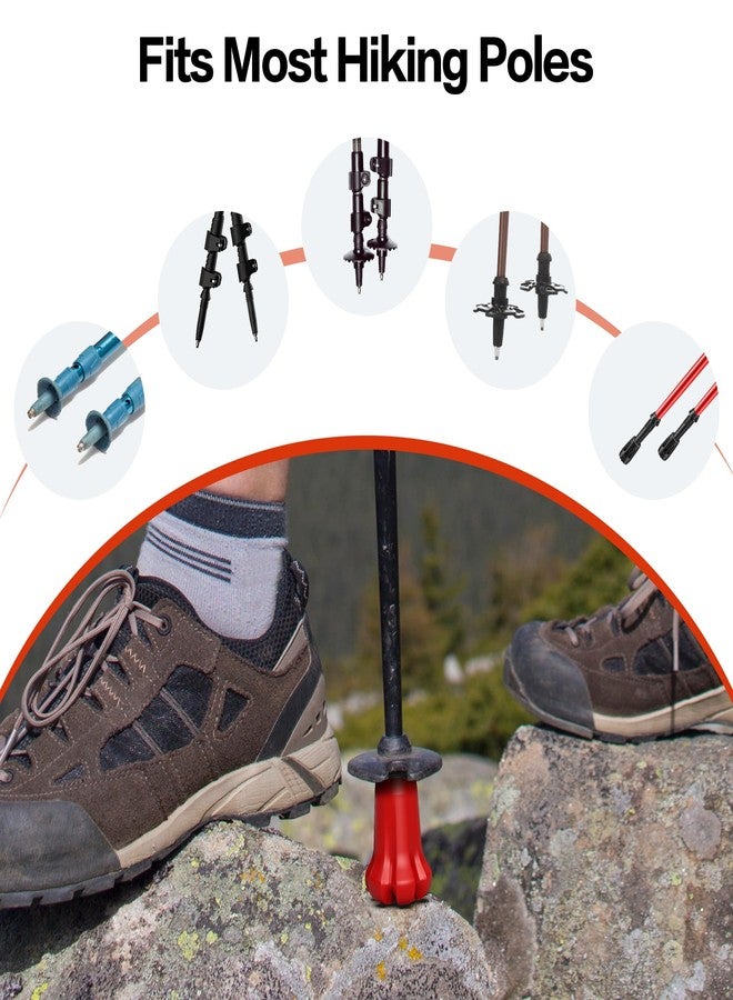 AWINNER Hiking Pole Tips, 4Pcs, Rubber, Wear & Tear Resistant, for Trekking Poles, Walking Sticks, Hiking Canes - Image 5