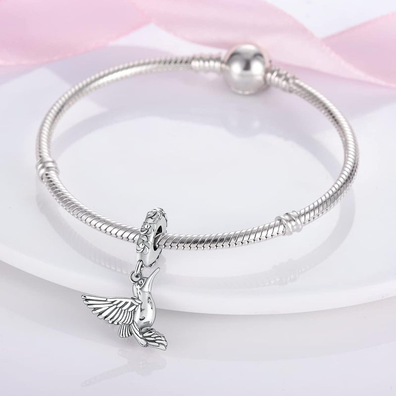 MULA 925 Sterling Silver Charms for Bracelets and Necklaces Airplane Passport Dangle Pendants Beads Butterfly Dragonfly Charms Jewelry Charm for Women - Image 3