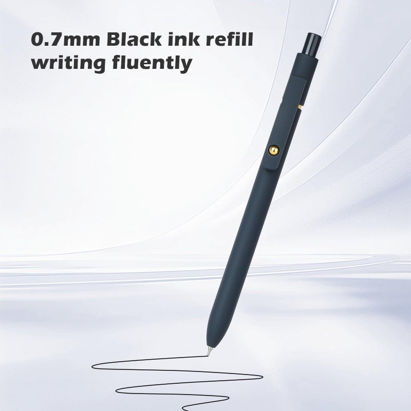 Ddaowanx Gel Pens, 0.7mm Quick Dry Black Ink,Fine Point Smooth Writing Pens,Office School Supplies,Gifts for Women Man(6Pcs Black White Gray, Black) - Image 3