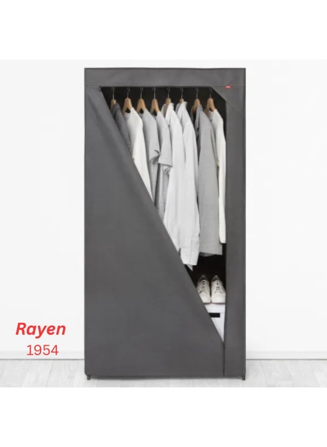 ريان دولاب ملابس Rayen قماشي 79×54×155 سم – سحاب حماية + تعليق داخلي + 4 جيوب جانبية - Image 1
